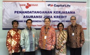 Salah satu kerjasama Capital Life dengan Bank Dinar (poto bankdinar.co.id)