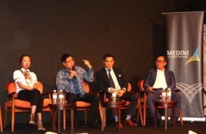Rusmin Lawin (paling kanan) saat kunjungan ke Johor Bahru