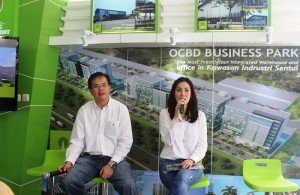 Operational Director PT Bogorindo Cemerlang Imelda Fransiska memberikan sambutan saat acara groundbreaking Gudang Pintar @Sentul