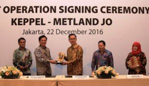 prosesi kerjasama antara Mteland dan Keppel Land terkait proyek di Tangerang.